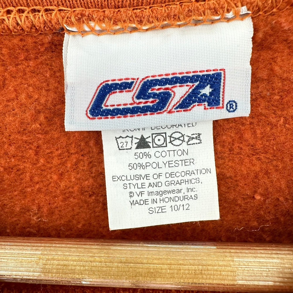 VTG Kids Orange Texas Longhorns Sweatshirt Pullover CSA 10/12 Y2K NCAA College - Picture 4 of 9